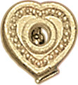 14KW CAST BEADED HEART .10