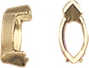 PLAT HIGH MARQUISE BEZEL W/ 
