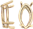 18KY 4PR MARQUISE CAST WIRE SETTING 12x6mm
