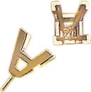 PLAT 4 V PR RADIANT WIRE W/PEG 5x4mm