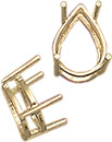 18KY 4PR PEAR SHAPE WIRE SET 11x7mm