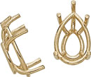 18KW 5 PRONG PEAR SHAPE WIRE 6x4mm