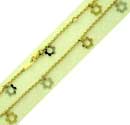 14KY ANKLET W/ WHITE/ YELLOW FLOWER CHARMS 10