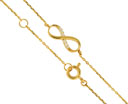 14KY INFINITY CTR ANKLET W/CZ (10