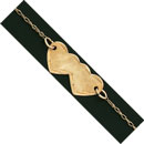 14KY ANKLET W/HEARTSROPE CHAIN