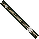 14KY ANKLET FIGARO CHAIN W/DIAS