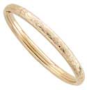 G.F. FLOWER DESIGN BABY BANGLE BRACELET