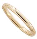 G.F. FLOWER DESIGN BABY BANGLE BRACELET