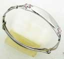 S.S. FLOWER ID BANGLE BRACELET