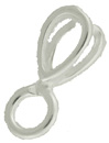 S.S. 7.5mm RABBIT EAR BAIL W/ 5mm LOOP