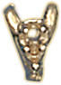 18KY 7.25mm CAST BAIL FOR 2 DIAMONDS .03 .05