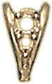 18KY 9mm CAST BAIL FOR 2 DIAMONDS .05 .08