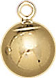 G.F. SHINY BALL PENDANT W/ OPEN RING 3mm