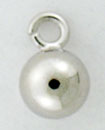 S.S. SHINY BALL PENDANT W/ OPEN RING 3mm