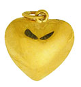 14KY SHINY PUFFED HEART 10mm
