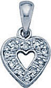 14KW BABY HEART 8mm W/.05TW DIA