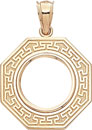 14KY OCT COIN FRAME ROMAN KEY DESIGN 14mm