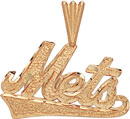 14KY NY METS CHARM 13x20.5mm