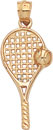 14KY TENNIS RACKET & BALL CHARM 22.5mm