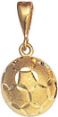 14KY MATTED & D/C SOCCER BALL CHARM 11.5mm