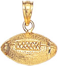 14KY FOOTBALL CHARM 8.25x14mm