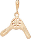 14KY BLOW DRYER CHARM 13x18mm