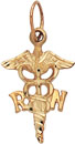 14KY CADUCEUS CHARM W/ 