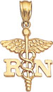 14KY CADUCEUS CHARM W/ 