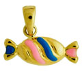 14KY ENAMELED WRAPPED CANDY CHARM 5.5x14mm