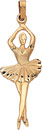 14KY BALLERINA CHARM 29x11mm