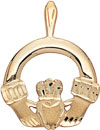 14KY IRISH CLADDAGH CHARM
