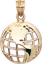 14KY GLOBE CHARM