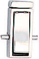 PLAT RECTANGULAR CLASP W/ SPRING MECHANISM 10x4mm