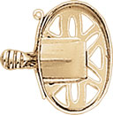 14KY OVAL DIE STRUCK OPEN SNAP 18x12mm