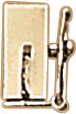 14KY CLOSED BOX LOCK 3.5mm W/ BRICK FINISH