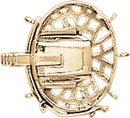 18KY CAST OPEN SNAP 3 STR W/SAFETY 18x14mm