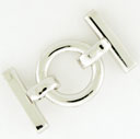 S.S. MULTI-STRAND TOGGLE CLASP 18mm W/ 19.5mm CAPS [D]