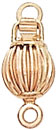 G.F. CORRUGATED BALL CLASP 5mm