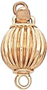 18KY CORRUGATED BALL CLASP 7mm