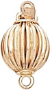 18KY CORRUGATED BALL CLASP 8mm