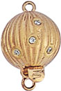 14KY CORR BALL CLASP 9mm W/ DIAS TW .04