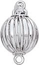 S.S. CORRUGATED BALL CLASP 9mm