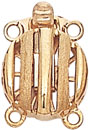 14KY 12mm RD FANCY CLASP 2 ROW