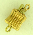 14KY DOGBONE CORRUGATED CLASP 12.5x6mm