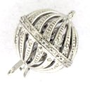 14KW DIAMOND BALL CLASP 16.5mm  (45 DIA/.27CT TW)