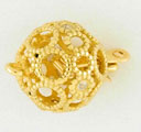 14KW OVAL SWIRL BALL CLASP 10mm