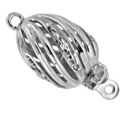 14KW SWIRL DIA BALL CLASP 13x8mm 4/.005