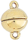 S.S. MAGNETIC SHINY BALL CLASP LT WT 8mm