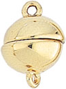 14K PINK MAGNETIC SHINY BALL CLASP 10mm