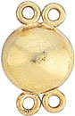 14KY TWO STRAND LENTIL MAGNETIC CLASP